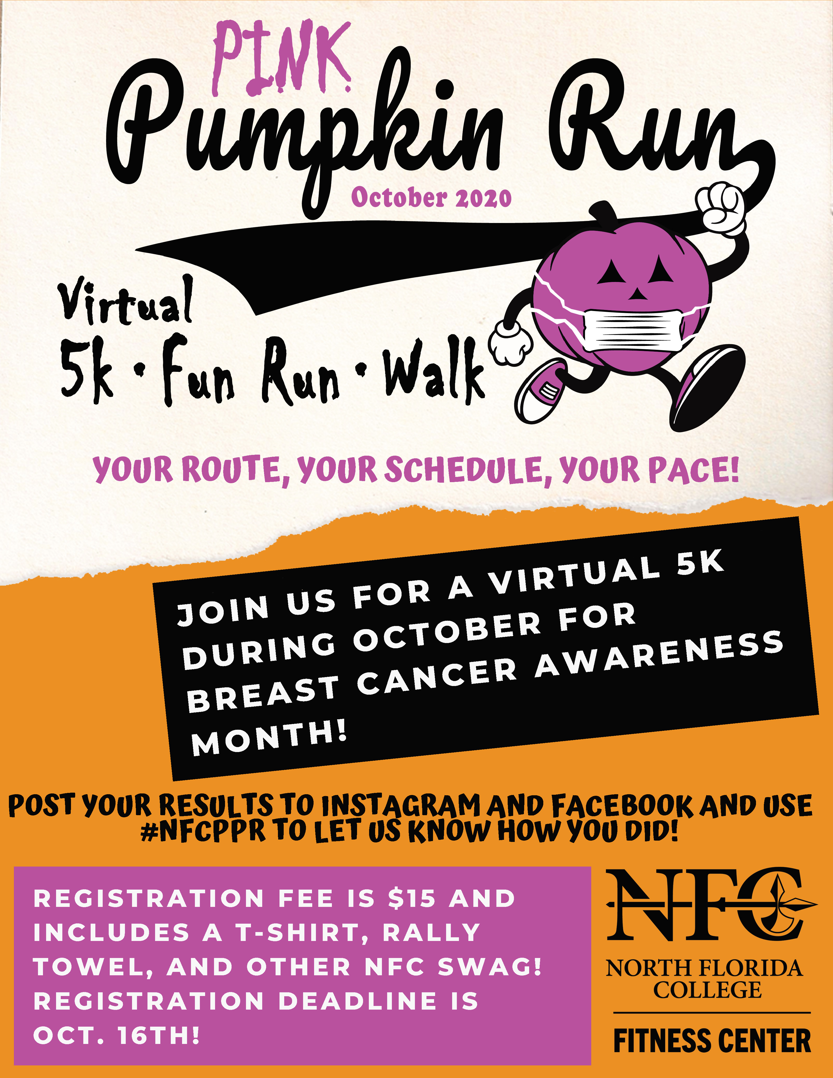 Pink Pumpkin Run Flyer 2020 Image