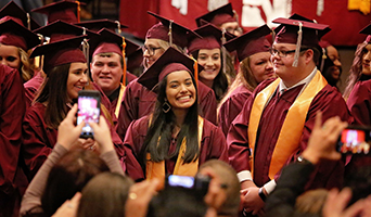 Graduates at Fall 2018 Commencement