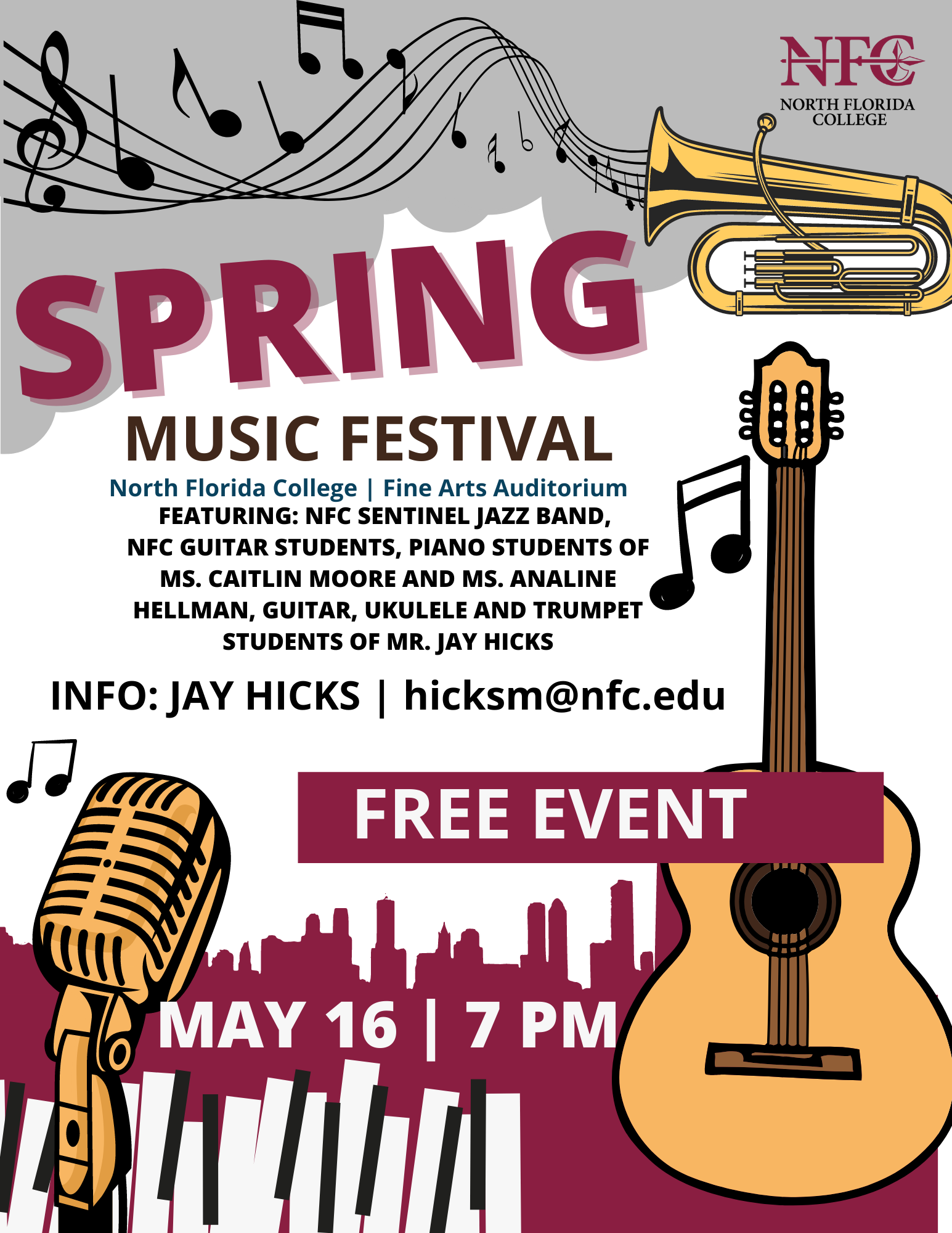 Spring Music Festival Flyer 2022