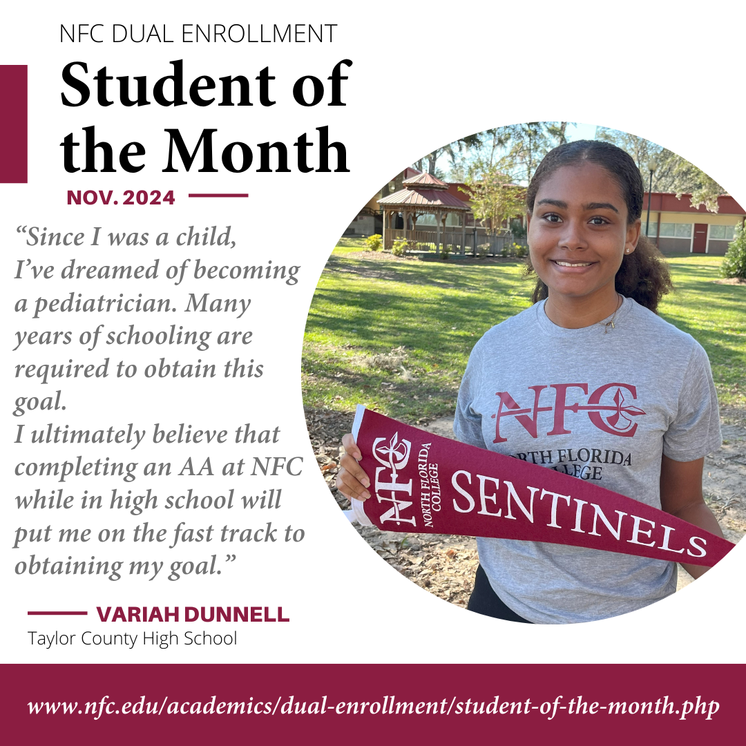 November Dual Enrollment Student of the Month